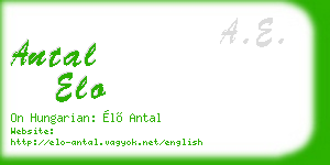 antal elo business card